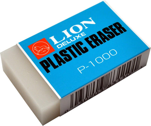 Lion Translucent White Big Plastic Eraser, 1 Eraser (P-1000)