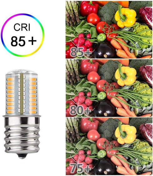 DiCUNO E17 LED Bulb Dimmable, 4W Warm White 3000K for Under Microwave Oven, 2-Pack