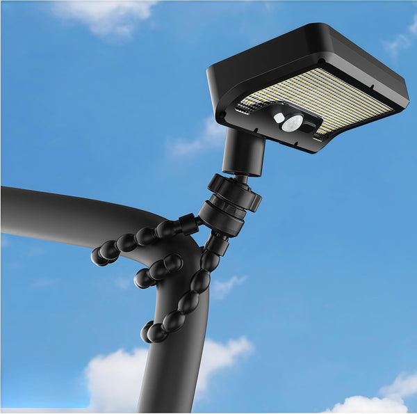 Solar Outdoor LED Motion Sensor Lights, Solar & USB Dual Charging, 360