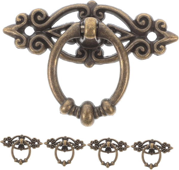 Veemoon 6PCS Vintage Bronze Swing Drawer Pulls Handles for Dresser Nightstand and