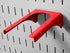 Wall Control 2in Handle Bracket - Slotted Metal Pegboard Hook - Red - Tool Board