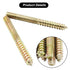 12 Pcs 5/16-18 x 3 Inch Hanger Bolts, Self-Tapping Double Headed Bolts for Wood Joint Furniture Accessories