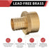 (Pack of 5) EFIELD Barb Crimp PEX - 3/4" x 3/4" Female NPT Thread Adapter Brass Fitting