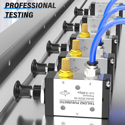 TAILONZ PNEUMATIC 3 Way 2 Position Air Hand Lever Operated Valve, 1/4"NPT Pneumatic Solenoid Valve