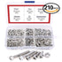 Hilitchi 420pcs M2 M3 Stainless Steel Hex Socket Head Cap Screws Nuts Assortment Kit with Box