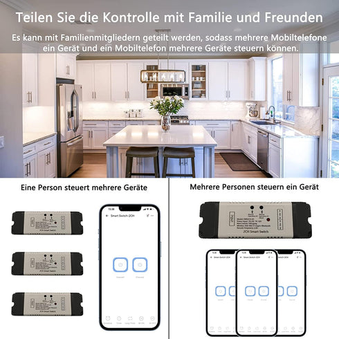 2 Channel EWelink Wireless Switch with Enclosure, WiFi Module Remote Control for DIY Smart Home