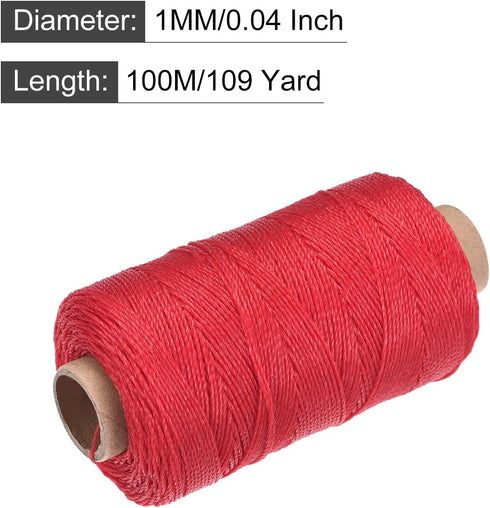 MECCANIXITY Twisted Mason Line Nylon Twine String Cord Red 100M/109 Yard 1MM Dia for Netting, Landscaping, Home Improvement, DIY Projects, Crafting, Masonry, Gardening by MECCANIXITY