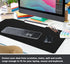Multifunctional Office Desk Pad Mat Blotter, Non-Slip Waterproof Desk Mat Protector for Desktop (Black, 14" x 24")