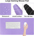 MOSISO Keyboard Mouse Pad Set, Large Gaming Mouse Pad & Wrist Rest, Ergonomic Non-Slip Mousepad for Home Office, Purple