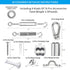 Globe String Light Suspension Kit, Outdoor Light Guide Wire, 150ft Transparent PVC and 304 Stainless Steel Wire Cable