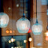 5cm Uonlytech Glass Lampshade Ball Lamp Cover Globe Lampshade Gradient Blue Glass Light Cover Spherical Dome Light