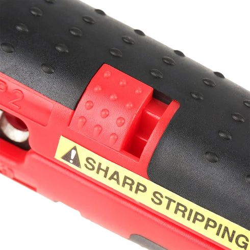Wire Stripper Tool with SK5 Steel Blade, Self Adjusting Dismantling Stripper, Safety Lock, TPR and ABS Handle