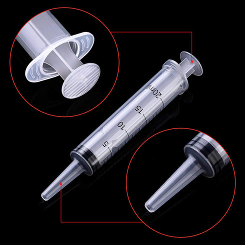 Frienda Large Plastic Syringe 4 Pack, Measuring Syringe Tools for Multiple Uses (20 ml and 60 ml)