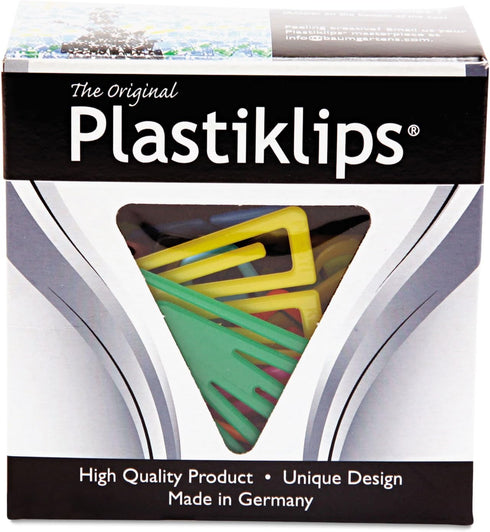 Baumgartens LP0300 Plastiklips Paper Clips, Medium, Assorted Colors, 500/Box