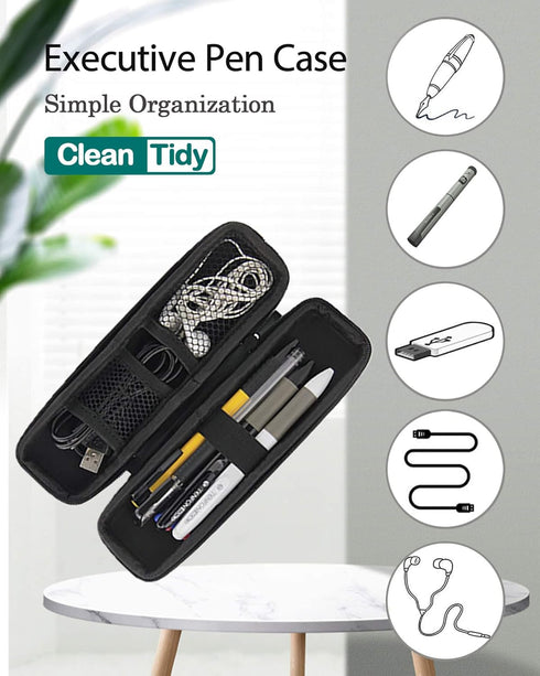 Slim Pencil Case Hard Shell for Adults, Travellers, Insulin Travel - Simple Thin Waterproof Organizer Box for Stylus,
