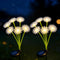 L LAMPOP Solar Outdoor Lights (2-Pack, 12 LEDs), Solar Garden Lighting, Outdoor Decorations, Daisy