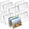 Clear Acrylic Postcard Holder, Greeting Card Display Stand for Desk, Business Card Organizer (6 x 4.25 x 4.5 Inches, 6