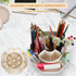 Pencil Pen Holder for Desk, 13 Compartments, 360 Degree Rotating Detachable Organizer for Office, School, Home