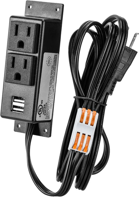 briidea Gun Safe Power Outlet Kit, Gun Safe Accessory Electrical Outlet with USB
