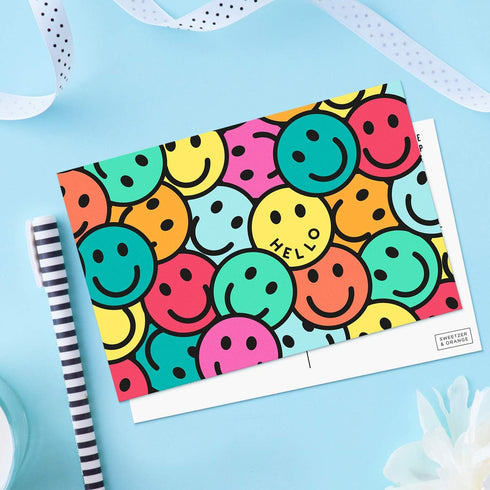 Sweetzer & Orange Hello Postcards Pack, 60 Greeting Slips, 4x6 Gratitude for Kids & Adults