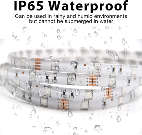 66ft, 5050 IP65 (2 33ft) DAYBETTER Waterproof LED Light Strips Outdoor LED Strip Lights Color Changing RGB LED Strip