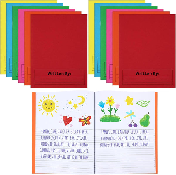 Henoyso 24 Pcs Primary Composition Notebook K-2 - 9 3/4 x 7 1/2 Inch Blank Writing Book for Kids, 60 Pages