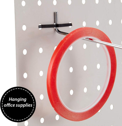 Mudder Black Plastic Pegboard Hook Locks - 100 Pieces, Fit 1/4 Inch and 1/8 Inch Pegboards