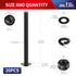 M8 x 80mm Flanged Button Head Socket Cap Screws Bolts, Nuts, Washers, 20Pcs 18-8 (304) Stainless Steel, Black Oxide