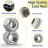 Vifmy 110 Pack 1/4"-20 Inch Nuts,304 (A2-70) Inch Lock Stainless Steel Nylon Insert Locknuts,Standard Thread Nylock