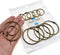 HAO PRO 12 Pack Extra Thick Loose Leaf Binder Rings, 2 Sizes, Bronze Metal Ring, 1" 2" Inside Width for Cards, Documents