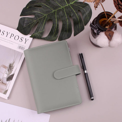 Money Saving Binder with 12pcs Zipper Envelopes, A6 Budget Planner for Managing Budgets and Saving Money (Gray-7.4IN)