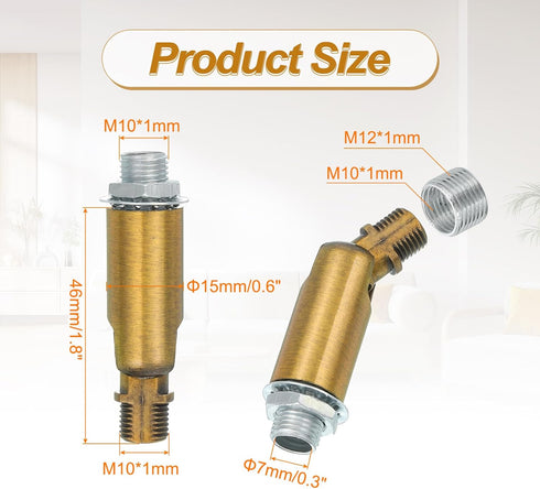 180 M10 MECCANIXITY Sloped Ceiling Adapter, Degree Swivel Fine Thread Sloped Ceiling Light Fixture Adapter for Ceiling