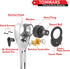 TOMMARS 1/4-Inch Drive Stubby Ratchet Mini Ratchet with Quick-Release Head, 72-Tooth
