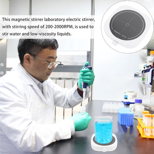Magnetic Stirrer with Stir Bars and Power Cord, Lab Mechanical Stir Plate for Laboratory Mixing