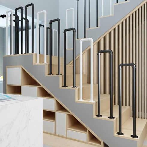 Pipi Zhu Deck Railing - Handrails for Outdoor Steps - Metal Stair Railing, U-Shaped LOFT Anti-Skid Support Rod