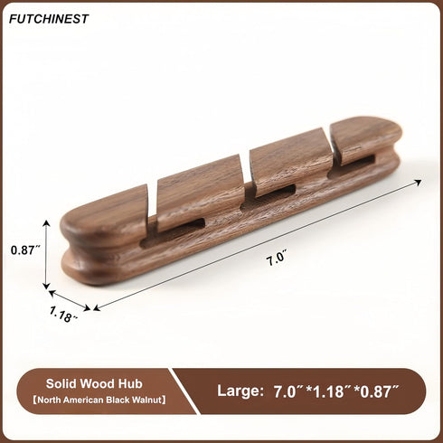 FUTCHINEST 3M Solid Wood Cable Clips,Cord Organizer for Desk Cable Management with Adhesive,Cord Holder