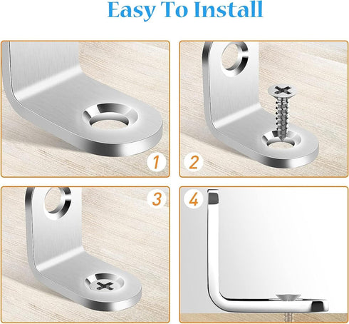 HDTXZYGOOD 20pcs 30mmx30mm 90 40pcs (1.18 1.18 inch) MONKIPAER L Brackets Corner Brace, Heavy Duty Small Brackets