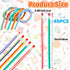 Haawooky 45 Pieces Flexible Soft Colorful Stripe Rubber Pencils with Erasers for Kids Gift