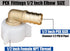 WHK 10 PACK PEX 1/2 Inch Fittings, 1/2 Female NPT Swivel Elbow Crimp Adapters, Brass RV Pex Fittings