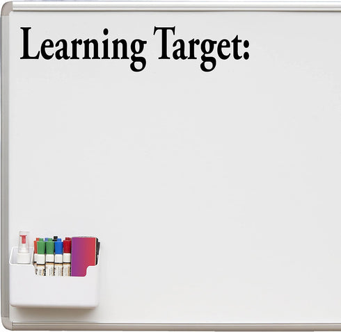 VWAQ Learning Target Whiteboard Decal, Teachers Classroom Vinyl Sticker for Dry Erase Board or Walls