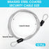 HekouJiub 12 Pack 4FT/48Inch 3mm Security Cable Lock, Steel Cable with Loops, Braided Steel Coated Wire Rope Luggage