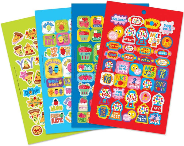 Eureka 609620 Motivational Stickers for Teachers, Parents, and Children - Multicolor, 302 Pieces, Scented