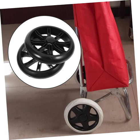 2pcs KALLORY Shopping Trolley Cart Wheels Replacement Parts for Laundry Cart Rolling Wheel