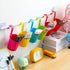 Fullhawl 6 Pcs Pencil Holder Crayon Organizer for Classroom Metal Iron Wall Crayon Organizer Hanging Art Storage