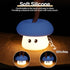 3 Dimmable Cute Blue Mushroom Night Light for Kids Rechargeable, Battery Operated Nightlight Level with RGB&Timer
