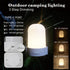 LED Outdoor Rechargeable Lantern Table Lamp Camping Lanterns Small Lanterns Battery Powered Portable Lantern Night Light Desk Lamp Cordless Lamp Portable Lamp (6.2inch, Black handle)