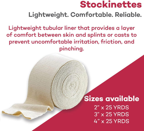 4 25 (1 Dealmed Cotton Stockinette, x yds, Tubular Bandage Sleeve, Comfort Breathable Dressing for Skin Protection
