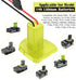 2 Packs Power Wheel Adapter for Ryobi 18V Battery, Conversion Kit with Fuses & 12AWG Wire for DIY RC Toys
