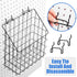 meekoo 2 Pcs Pegboard Baskets with 4 Pegboard Hooks, 12.4 x 7.5 x 12.8'', Peg Board Organizer for Garage Storage