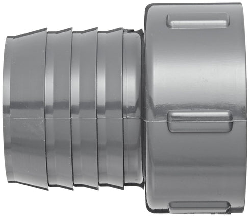 Spears 1435 Series PVC Tube Fitting, Adapter, Schedule 40, Gray, 1" Barbed x NPT Female